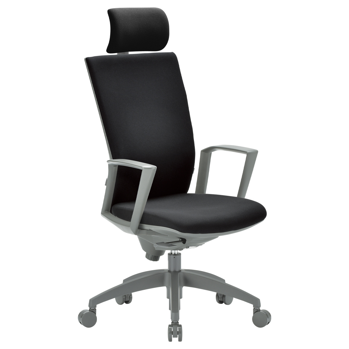 ビジネスチェアOS ヘッドレスト付きハイバック 幅470 奥行620 高さ1180-1290 AI-OS2265FG3 通販 オフィスチェア・事務椅子  オフィス家具のカグクロ