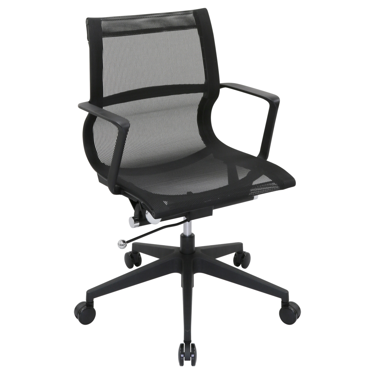 ビジネスチェアLU メッシュタイプ 幅560 奥行675 高さ900-1000 LU-6824M-BK 通販 オフィスチェア・事務椅子 オフィス 家具のカグクロ