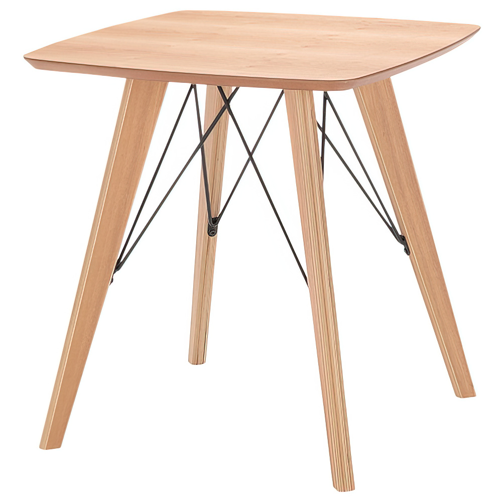 ④ インダストリアル パプリック 木目柄バーテーブル カフェテーブル サイド 白