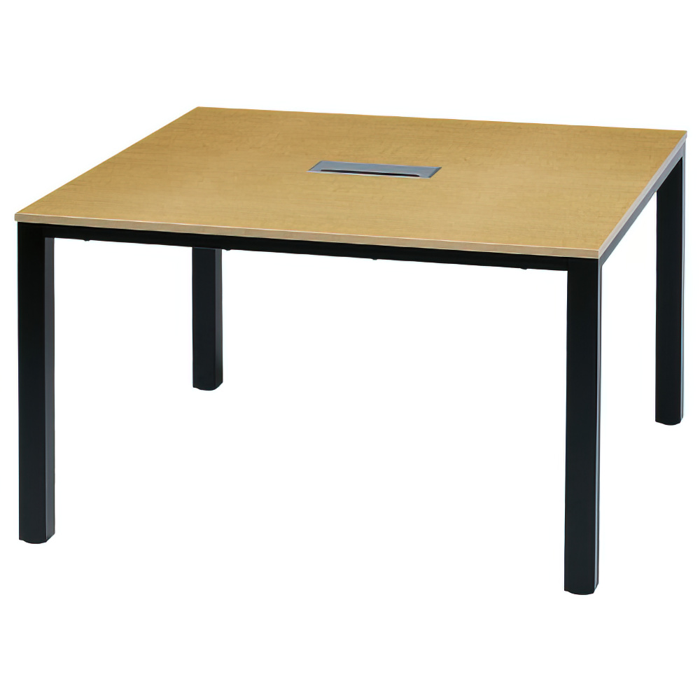 ミーティングテーブル ブラックフレーム 幅1200 奥行1200 高さ700 IK-DRT1212B 通販 会議用テーブル・会議机・長机  オフィス家具のカグクロ